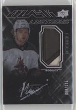 2022-23 SPx UD Black Lustrous Rookie Patch Autograph Matias Maccelli #LRAP-MM card