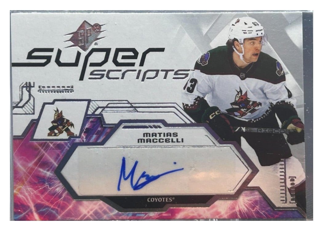 2023-24 SPx Superscripts Matias Maccelli #SS-MA card