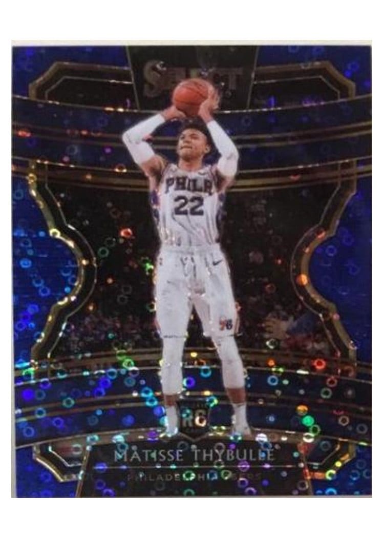2019-20 Panini Select Base Set Matisse Thybulle Blue Disco Prizm #223 card