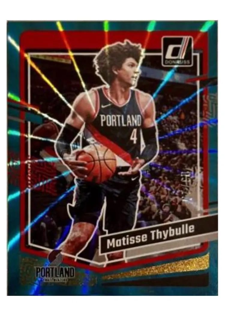 2023 Panini Donruss Matisse Thybulle Teal Laser #52 card