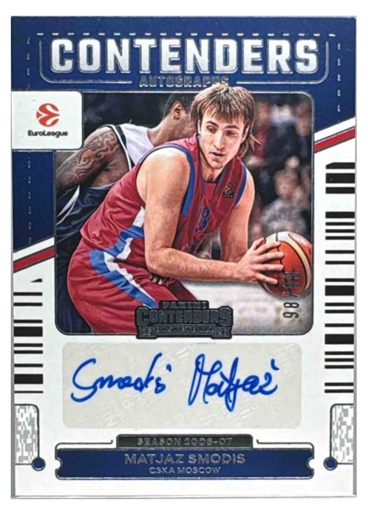 2025 Panini Contenders EuroLeague Autograph Matjaz Smodis #27 card