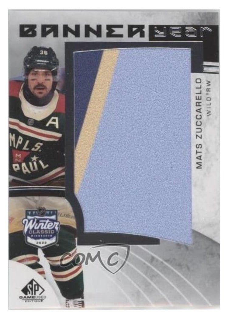 2022-23 SP Game Used 2022 NHL Winter Classic Banner Year Relics Mats Zuccarello #BYWC-MZ card