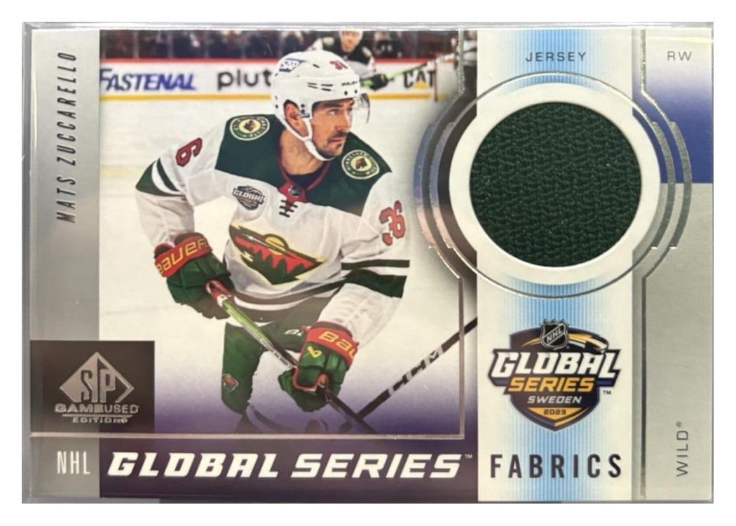2024-25 SP Game Used 2023 Global Series Sweden Fabrics Mats Zuccarello #GSF-MZ card