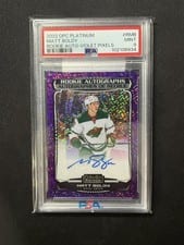 2022 O-Pee-Chee Platinum Rookie Autograph Matt Boldy Violet #R-MB card