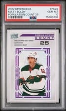 2022 Upper Deck Population Count Matt Boldy 25 #PC-22 card