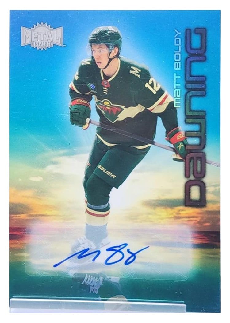2024-25 Skybox Metal Universe Base Auto Matt Boldy #25 card