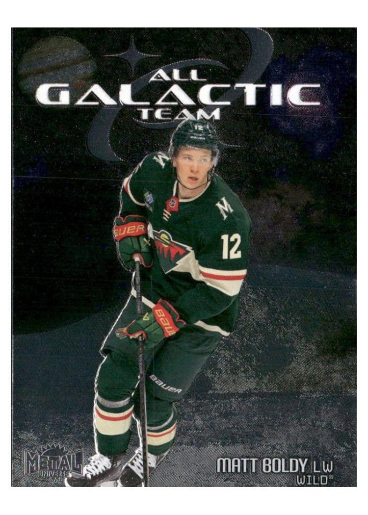 2025-26 SkyBox Metal Universe All-Galactic Team Matt Boldy #GT-8 card