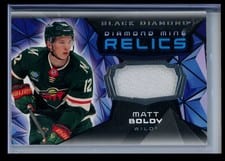 2025-26 Upper Deck Black Diamond Diamond Mine Relics Matt Boldy #DMR-MB card