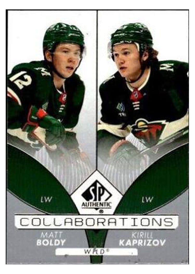 2022-23 SP Authentic Collaborations Matt Boldy/Kirill Kaprizov #C-12 card