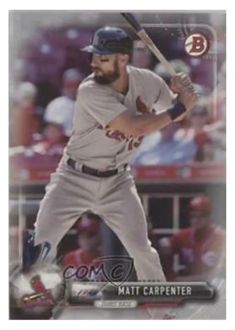 2017 Bowman Base Set Matt Carpenter #8 card