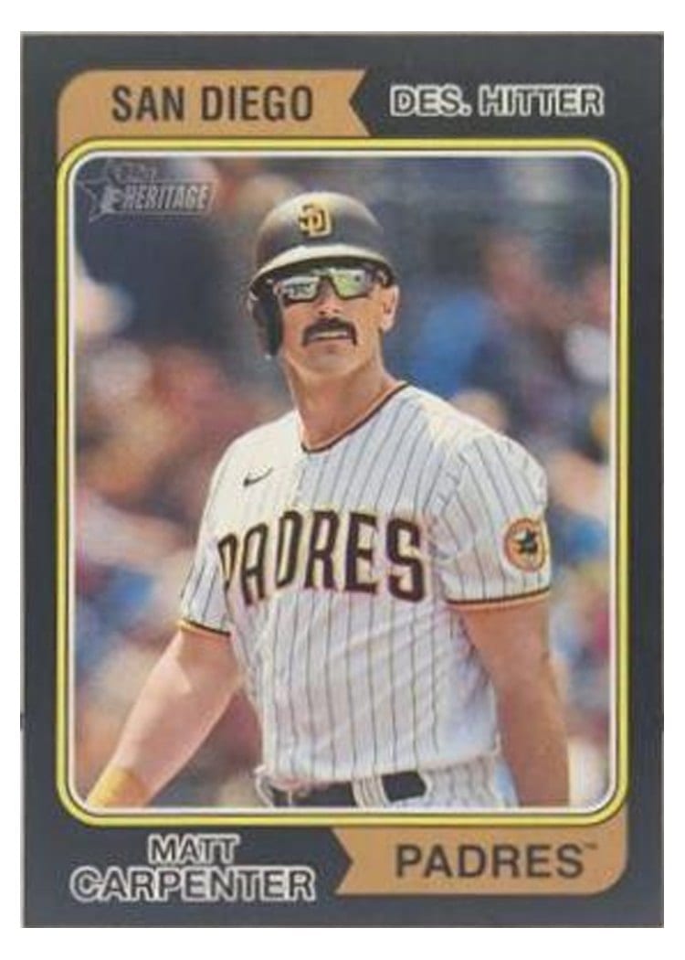 2023 Topps Heritage Base Set Matt Carpenter #574 card