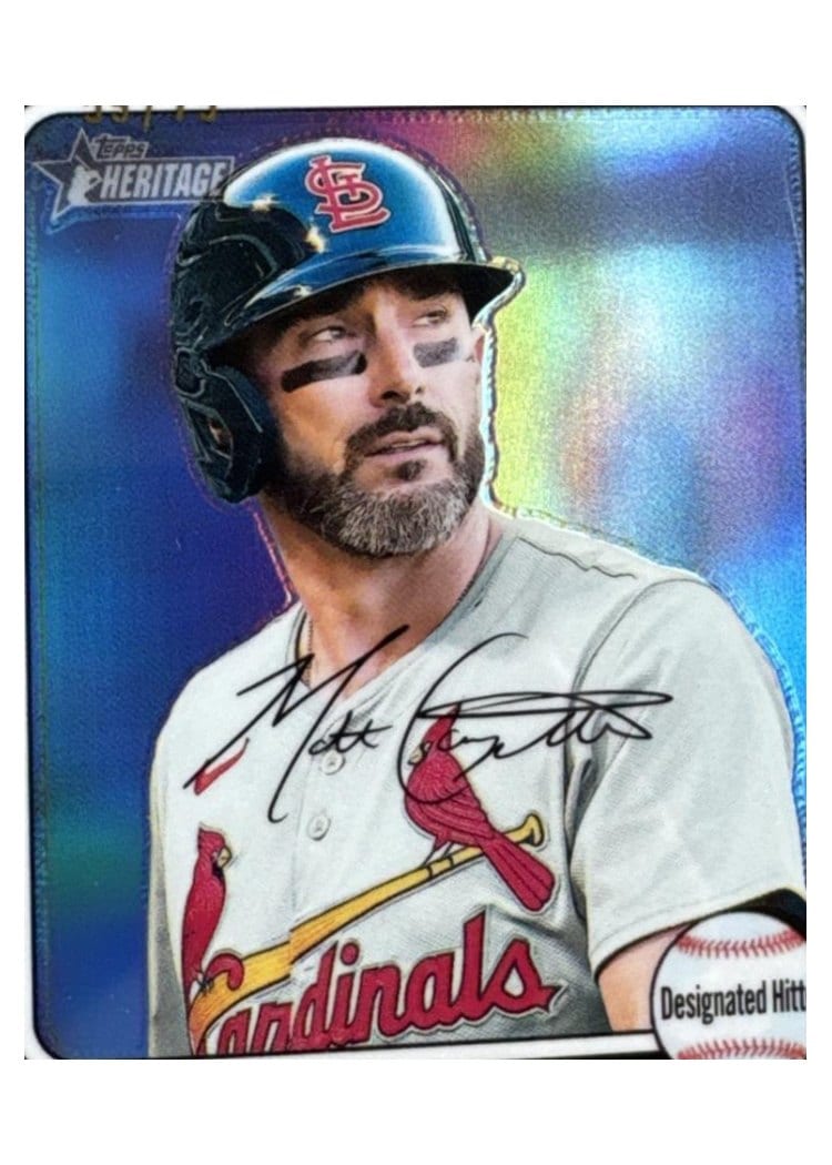 2024 Topps Heritage Base Set Matt Carpenter #589 card