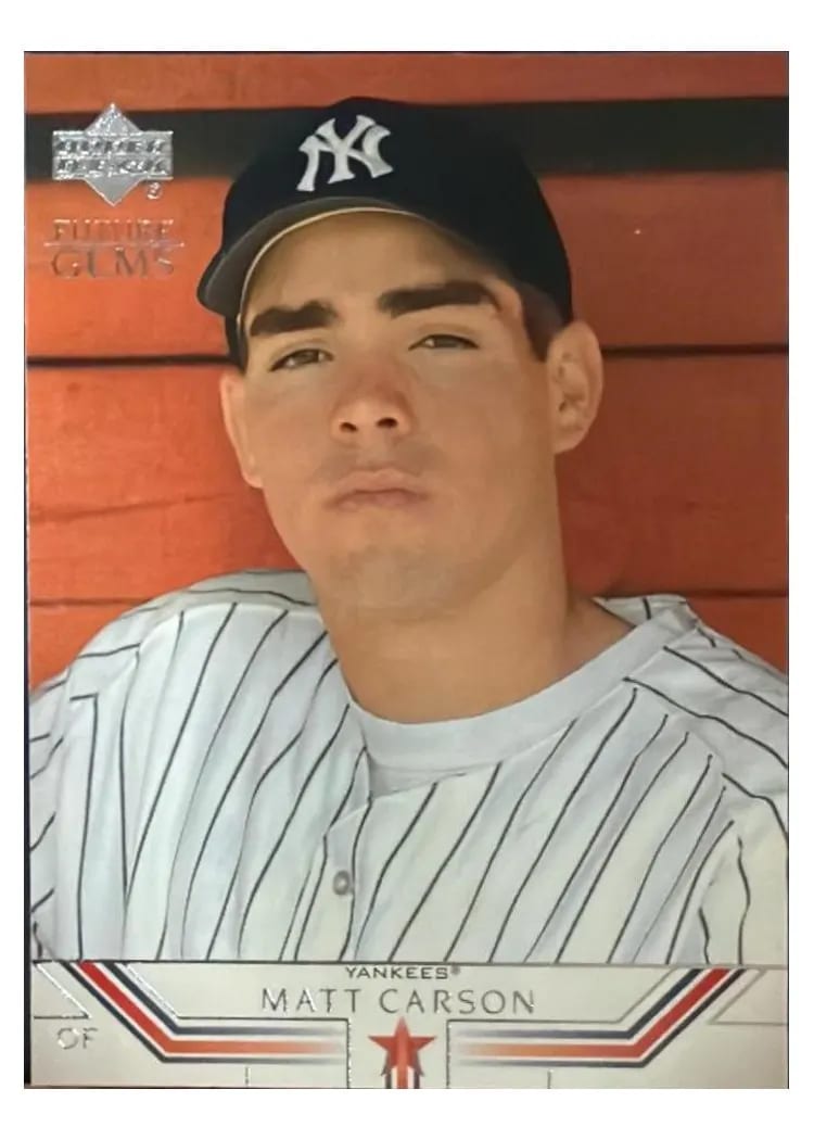 2002 Upper Deck Matt Carson #58 card