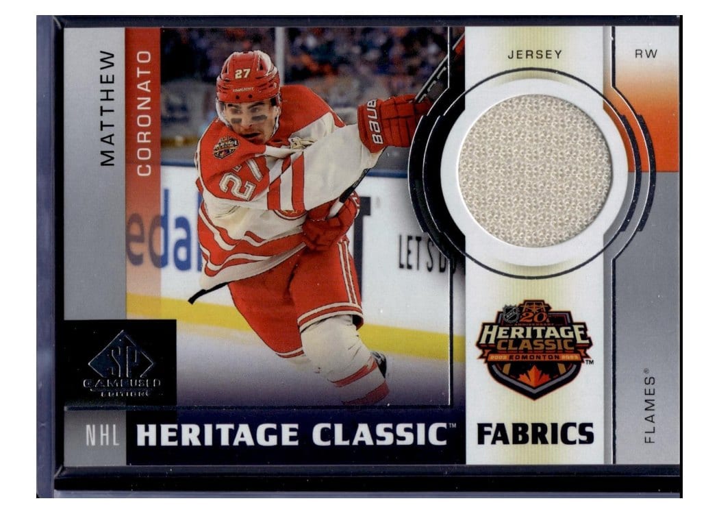2024-25 SP Game Used 2023 Heritage Classic Fabrics Matt Coronato #HCF-10 card