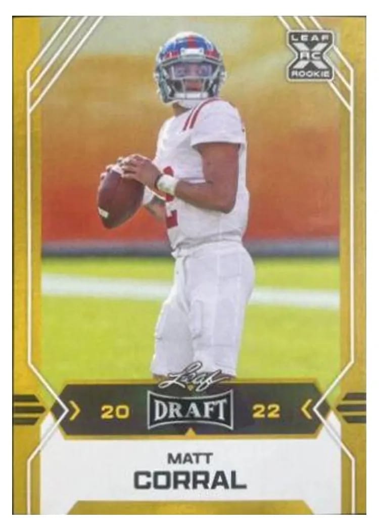 2022 Leaf Draft Matt Corral Gold #10