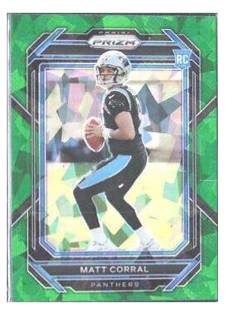 2022 Panini Prizm Base Set Matt Corral Green Ice #304 card
