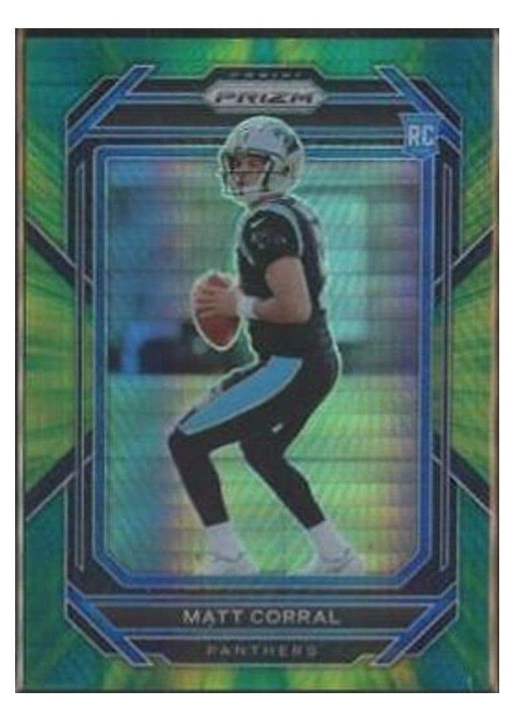 2022 Panini Prizm Base Set Matt Corral Hyper #304 card