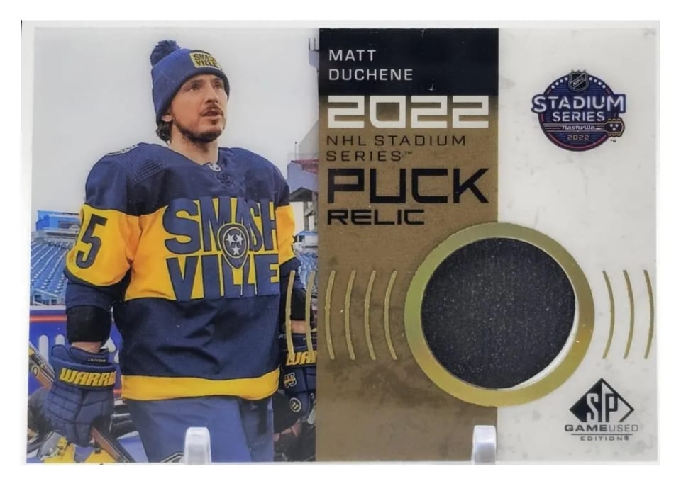 2022 SP Game Used NHL Stadium Series Puck Relics Matt Duchene #SSP-MD card