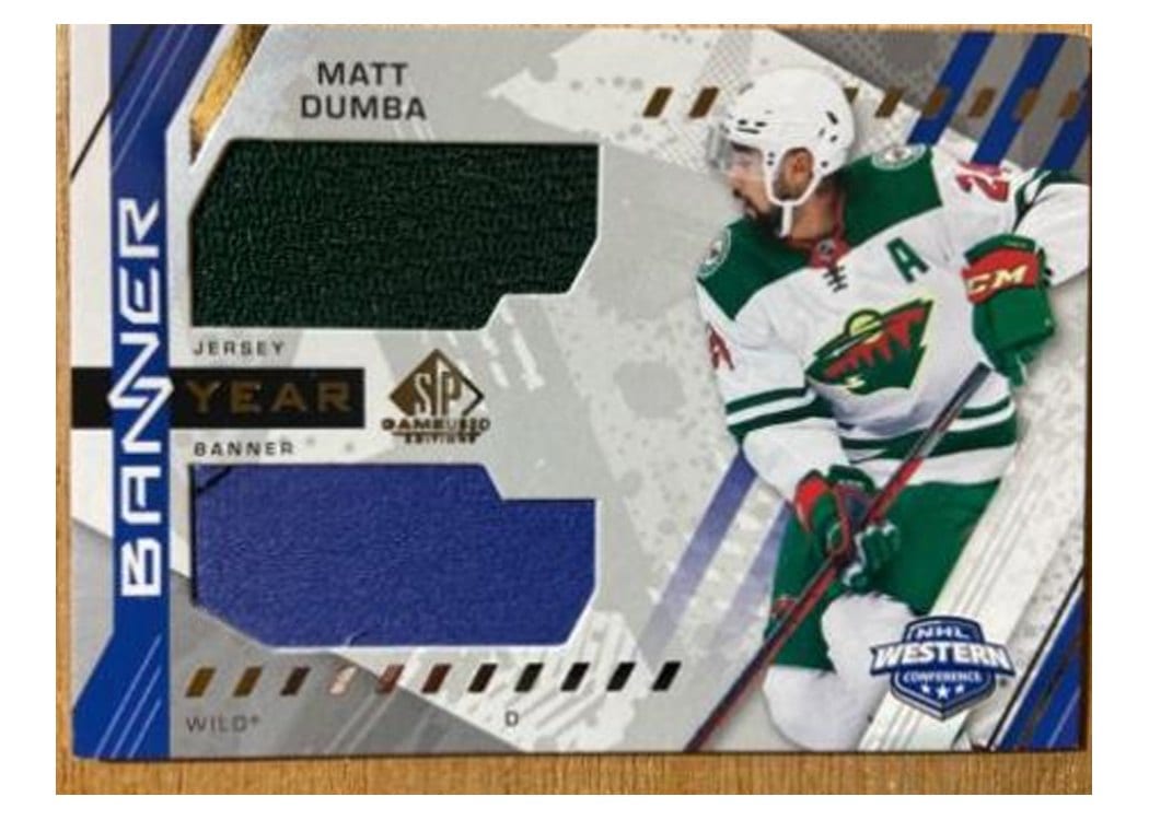2021-22 SP Game Used 2021 NHL Western Conference Banner Year Jersey Relics Matt Dumba #BYA-MD card