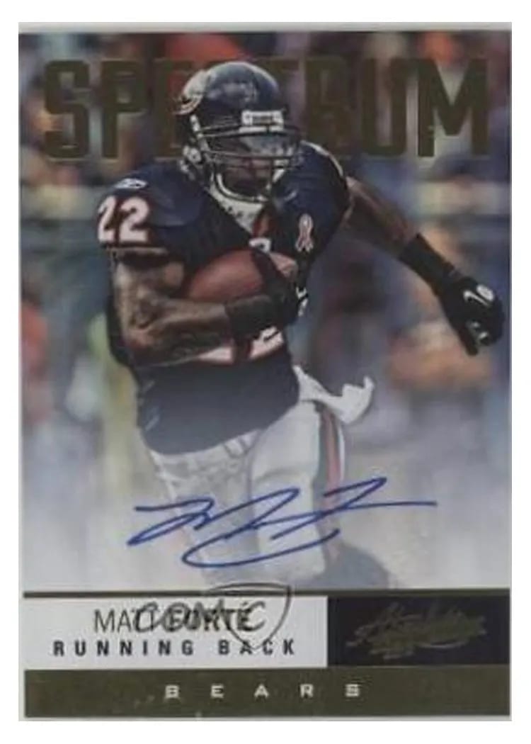 2012 Panini Absolute Matt Forte Spectrum Gold Autograph #52 card