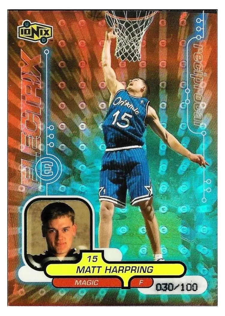 1998 Upper Deck Ionix Reciprocal Matt Harpring #R75 card