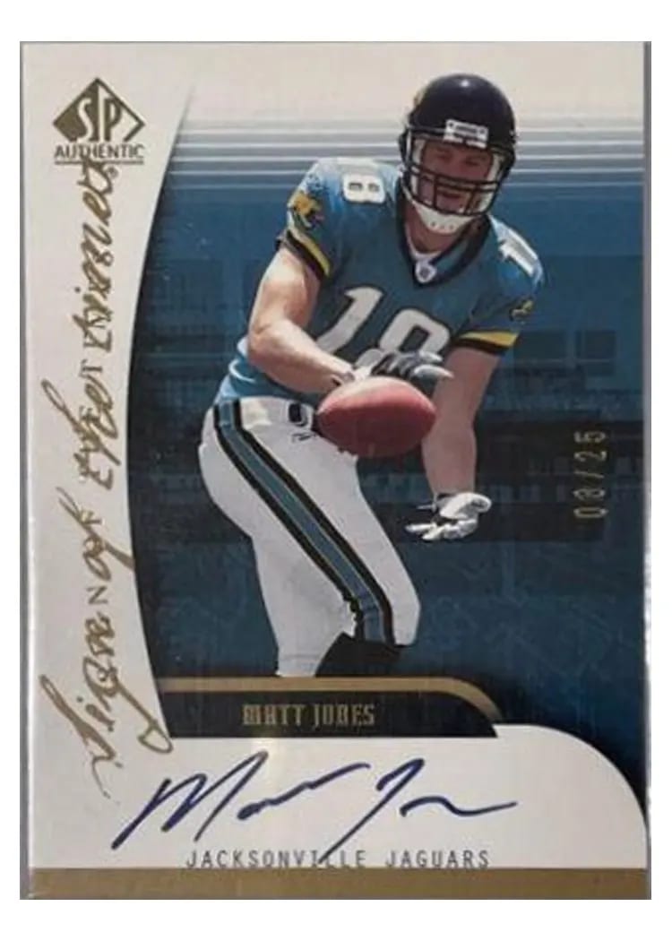 2005 SP Authentic Sign of the Times Matt Jones #SOT-MJ card