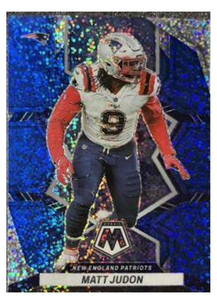 2022 Panini Prizm Base Set Matt Judon Blue Sparkle #203 card