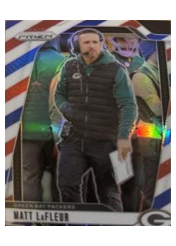 2024 Panini Prizm Base Set Matt LaFleur Red White Blue #108 card