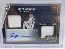 2022 Panini Absolute Tools of the Trade 3 Swatch Signatures Matt Manning #TT3S-MM card