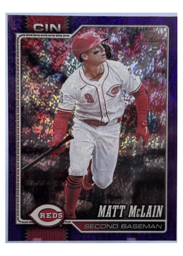 2026 Topps Base Set Matt McLain Purple Holo #81 card