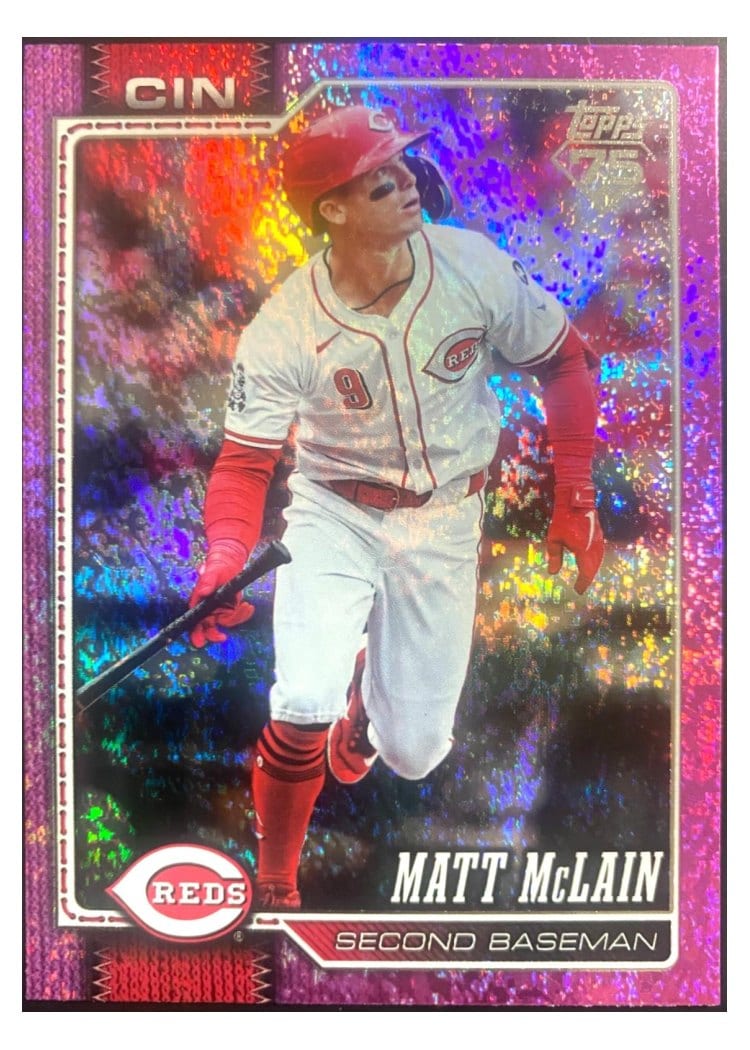 2026 Topps Base Set Matt McLain Pink Sandglitter #81 card