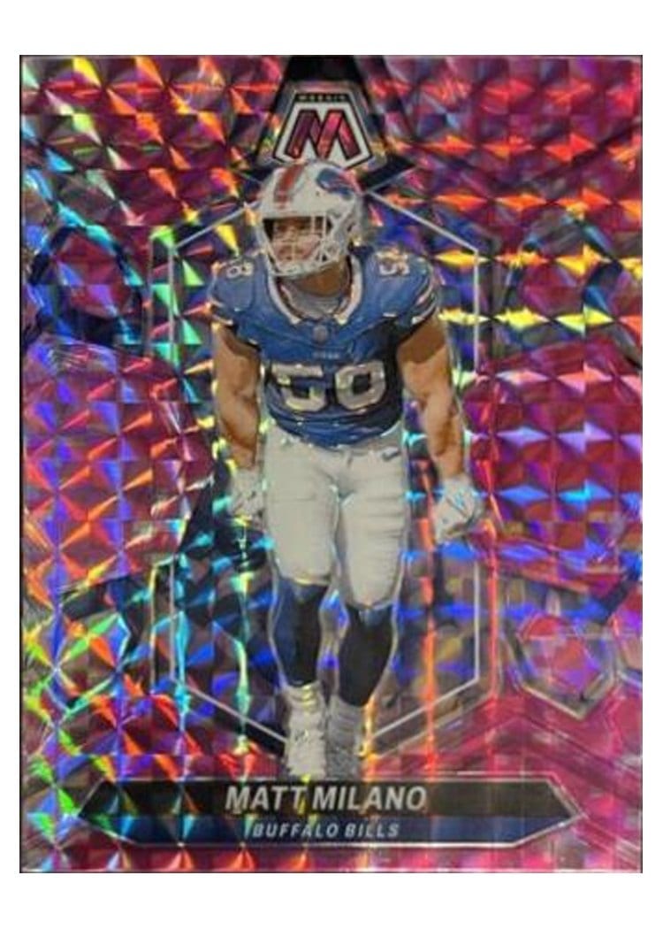2024 Panini Mosaic Base Set Matt Milano Camo Pink #27 card