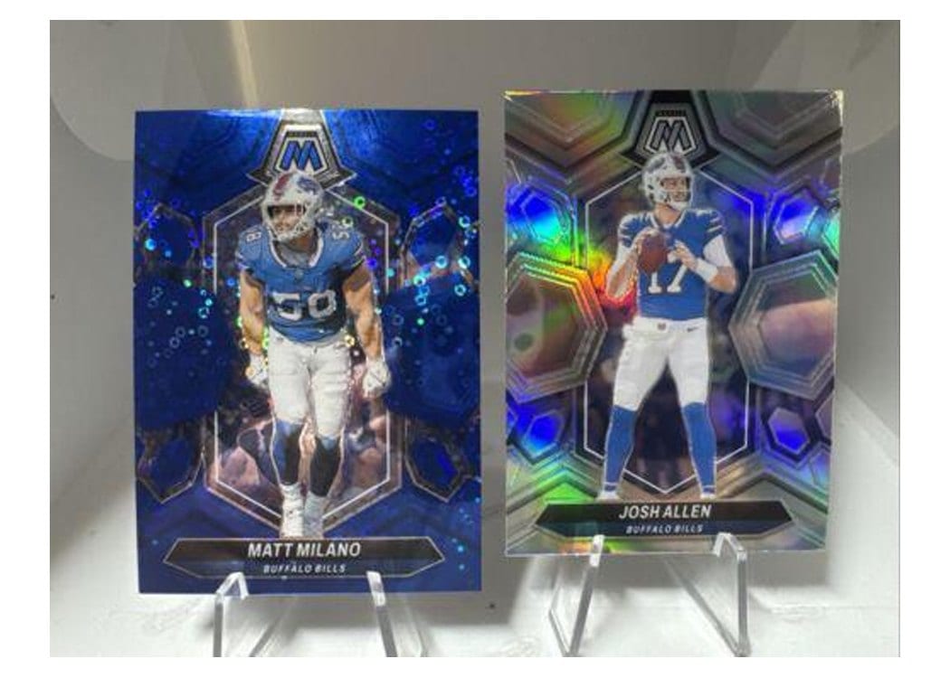 2024 Panini Mosaic Base Set Matt Milano No Huddle Blue #27 card