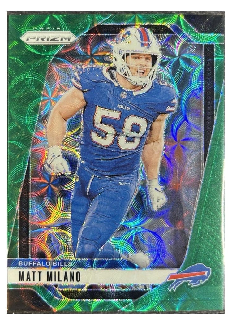 2024 Panini Prizm Base Set Matt Milano Green Scope #33 card