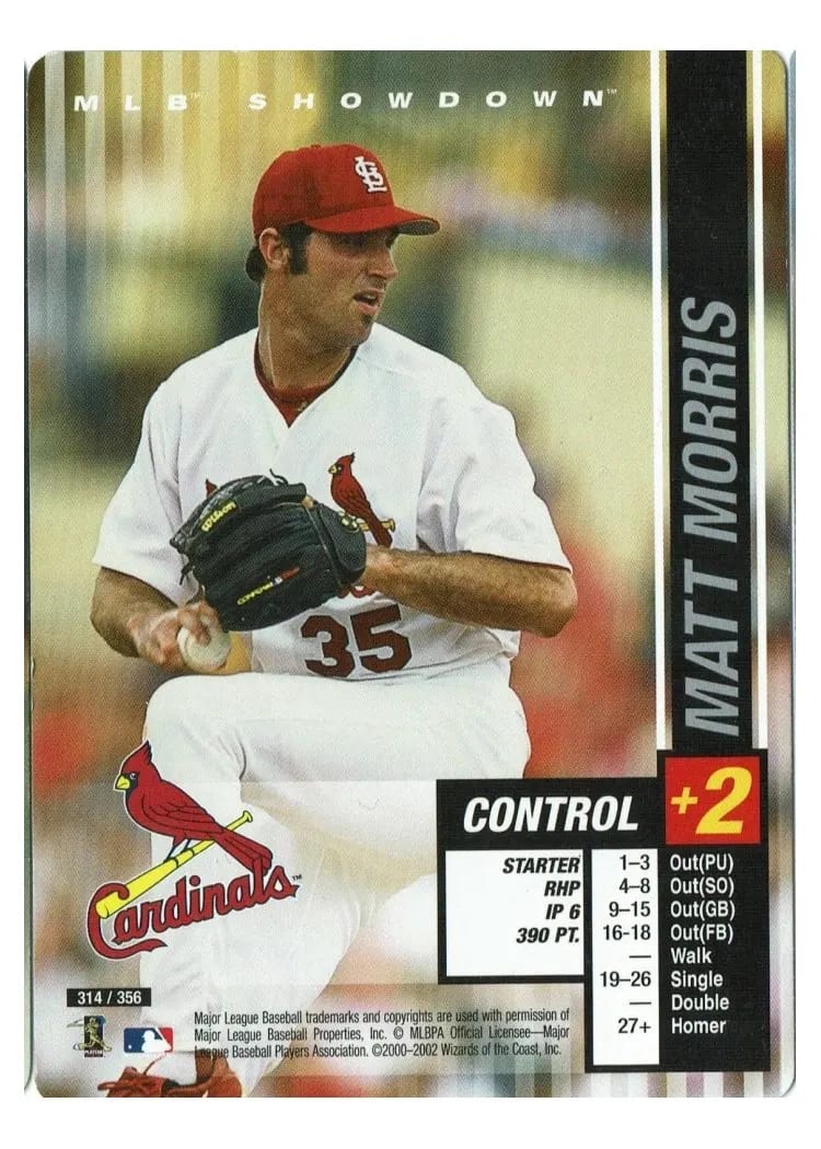 2002 MLB Showdown Matt Morris #314 card