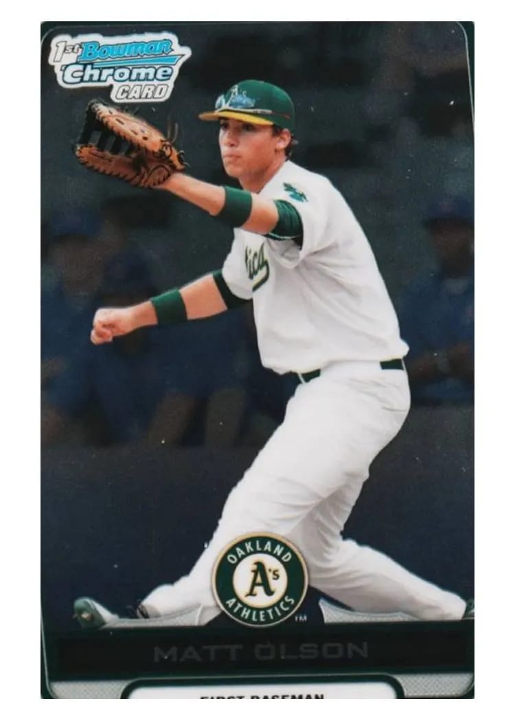 2012 Bowman Chrome Draft Picks & Prospects Matt Olson #20 card
