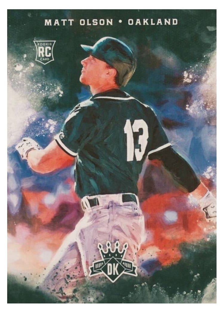 2017 Panini Diamond Kings Base Set Matt Olson #161 card