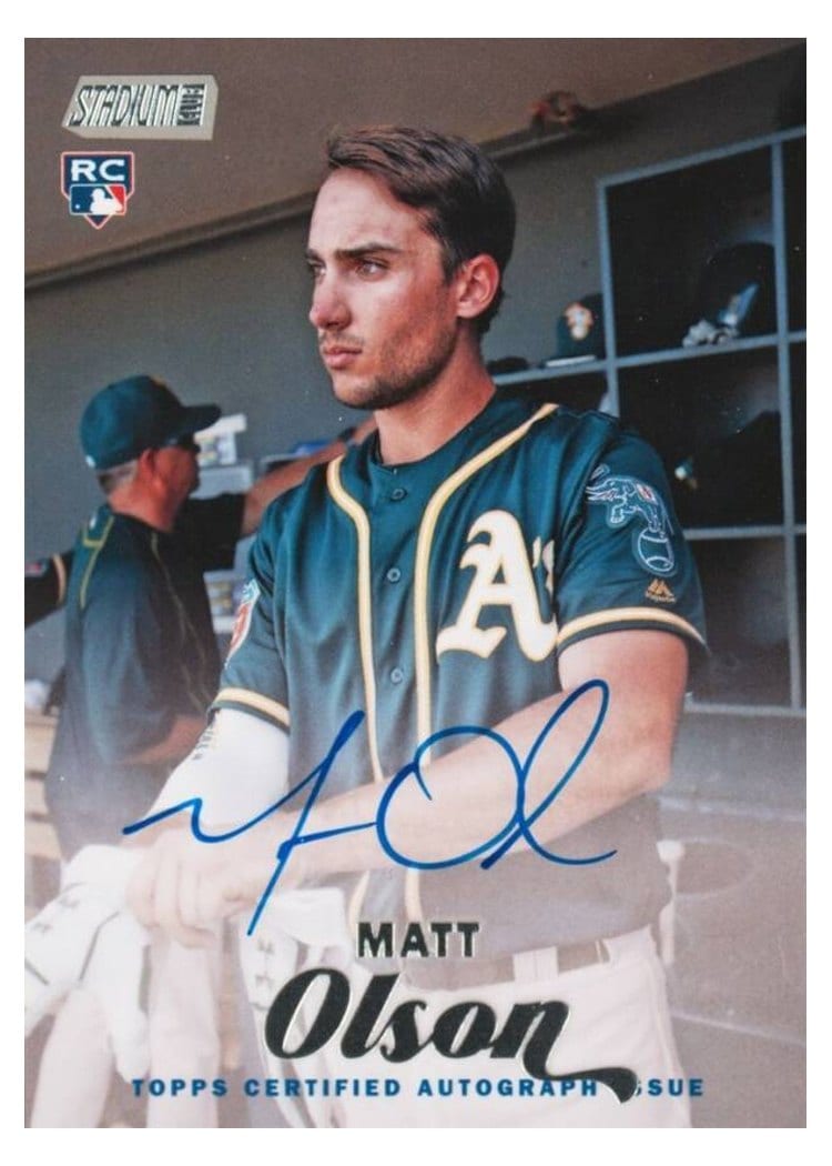 2017 Stadium Club Autographs Matt Olson #SCA-MO card