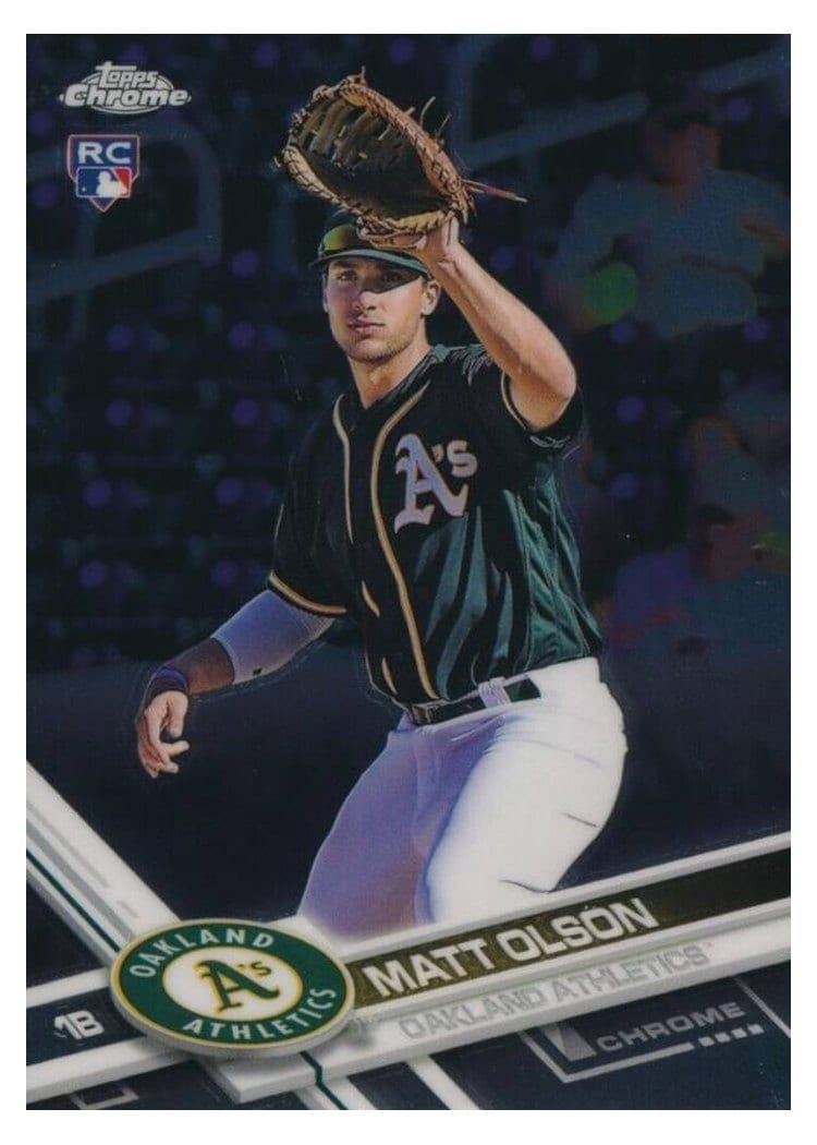2017 Topps Chrome Base Set Matt Olson #98 card