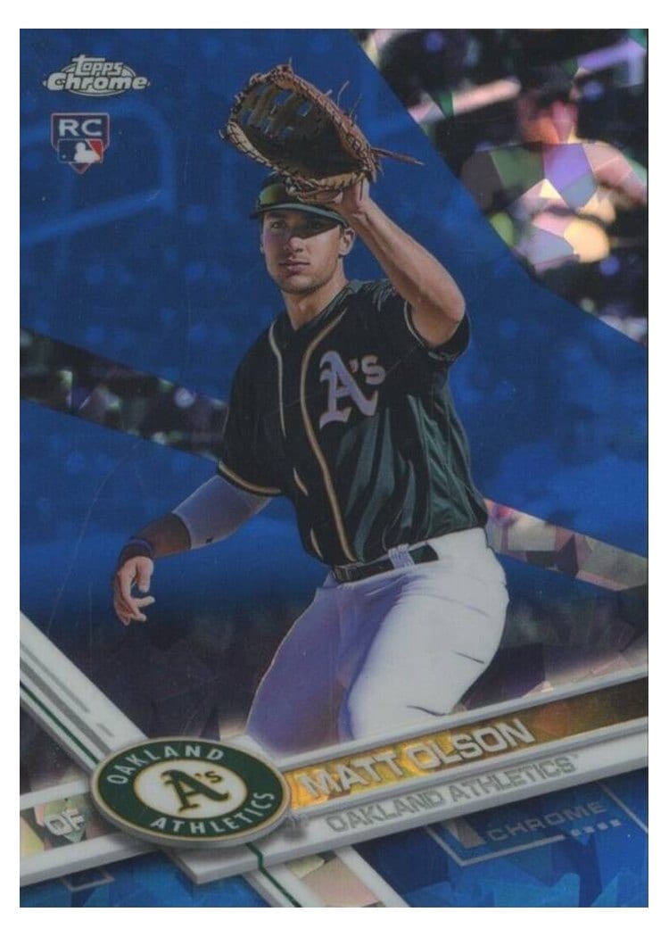 2017 Topps Chrome Sapphire Edition Base Set Matt Olson #476 card