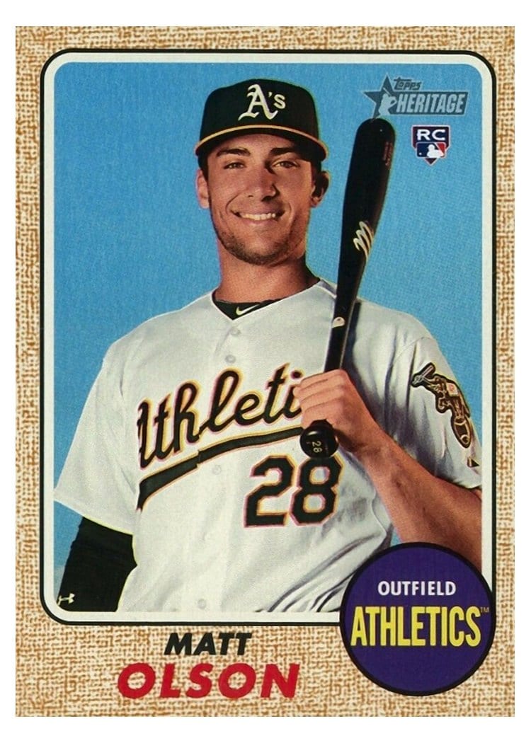 2017 Topps Heritage Base Set Matt Olson #681 card