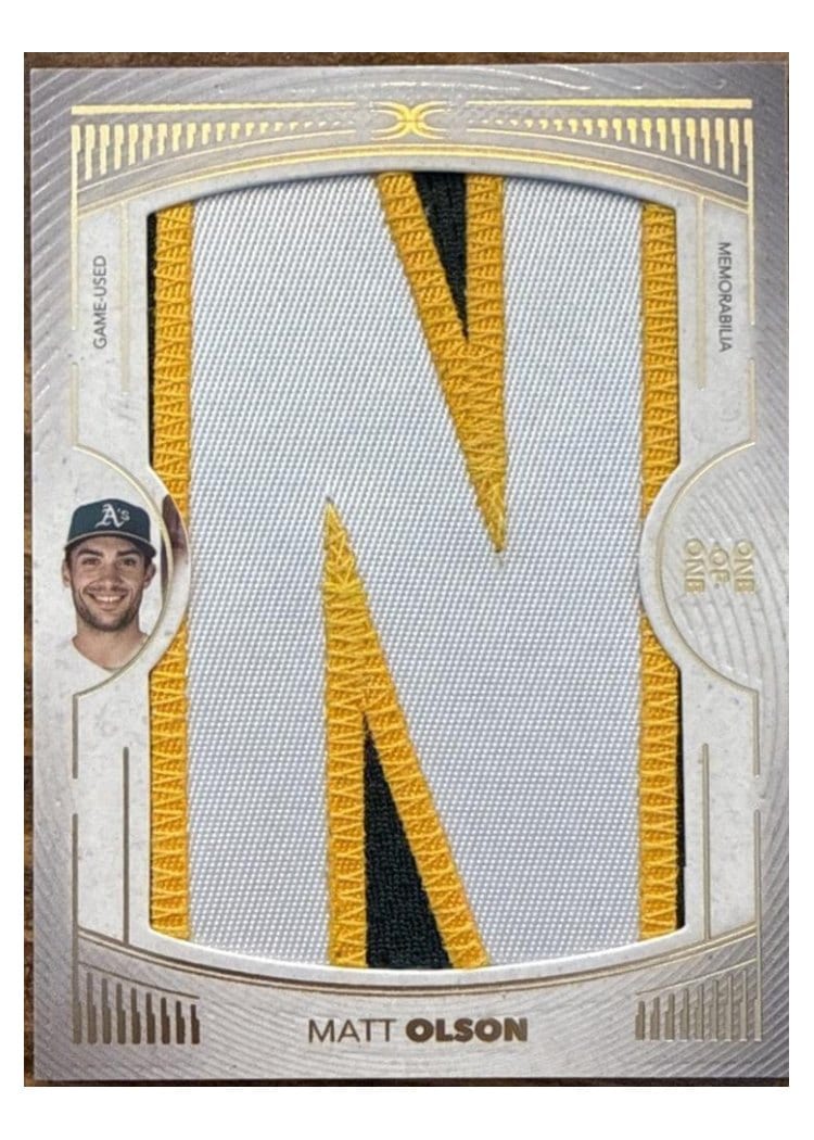 2021 Topps Definitive Collection Nameplate Collection Matt Olson #DNC-MO card