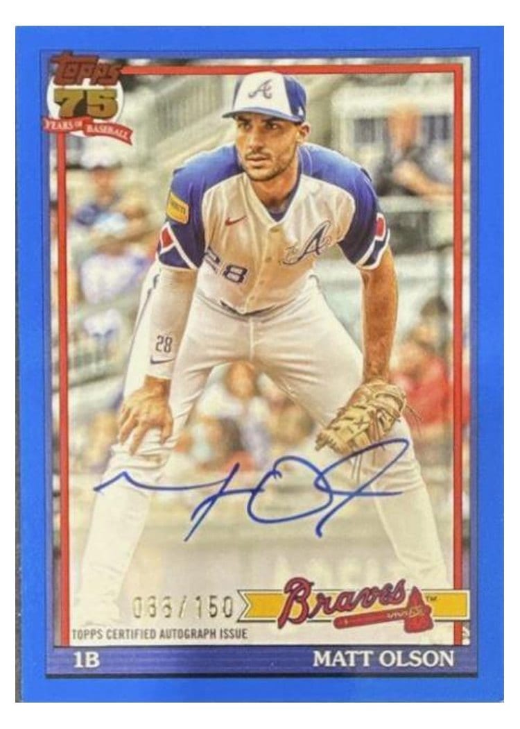 2026 Topps 1991 Topps Autographs Matt Olson #91A-MO card