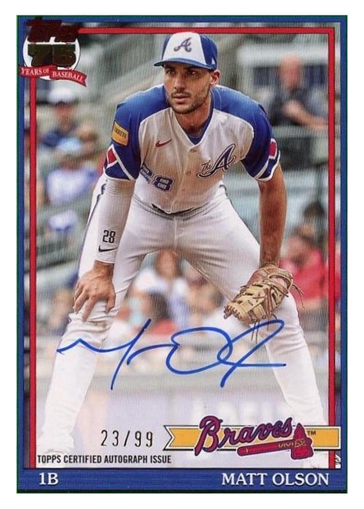 2026 Topps 1991 Topps Autographs Matt Olson #91A-MO card