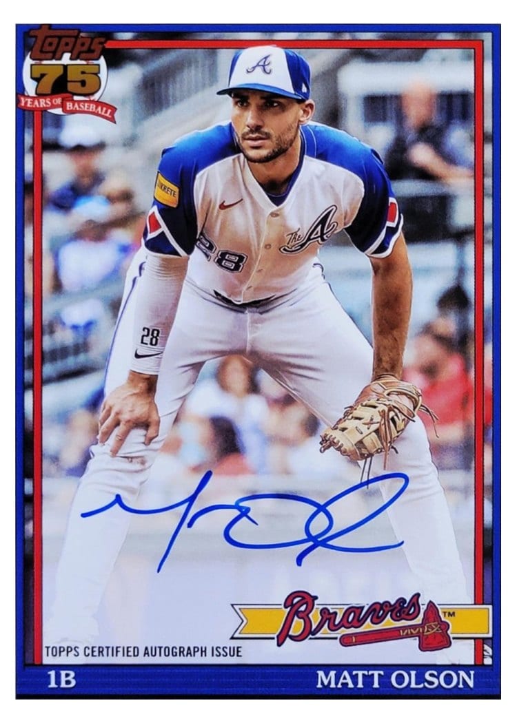 2026 Topps 1991 Topps Autographs Matt Olson #91A-MO card