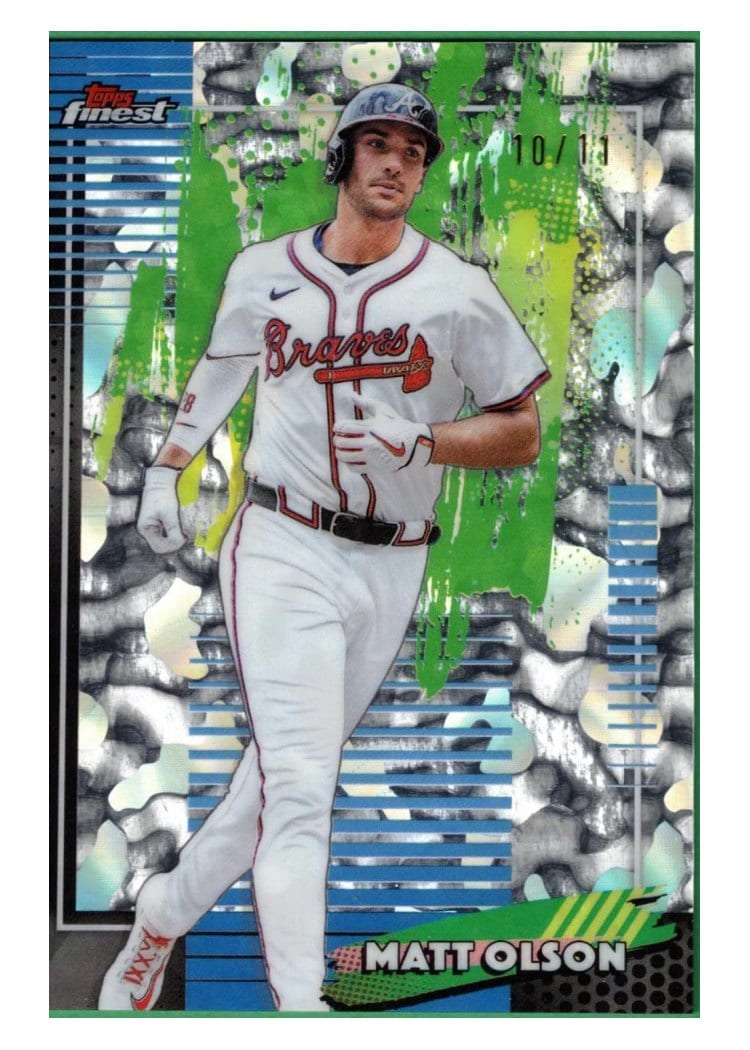 2026 Topps Finest Matt Olson Molten Mercury Refractor #28 card