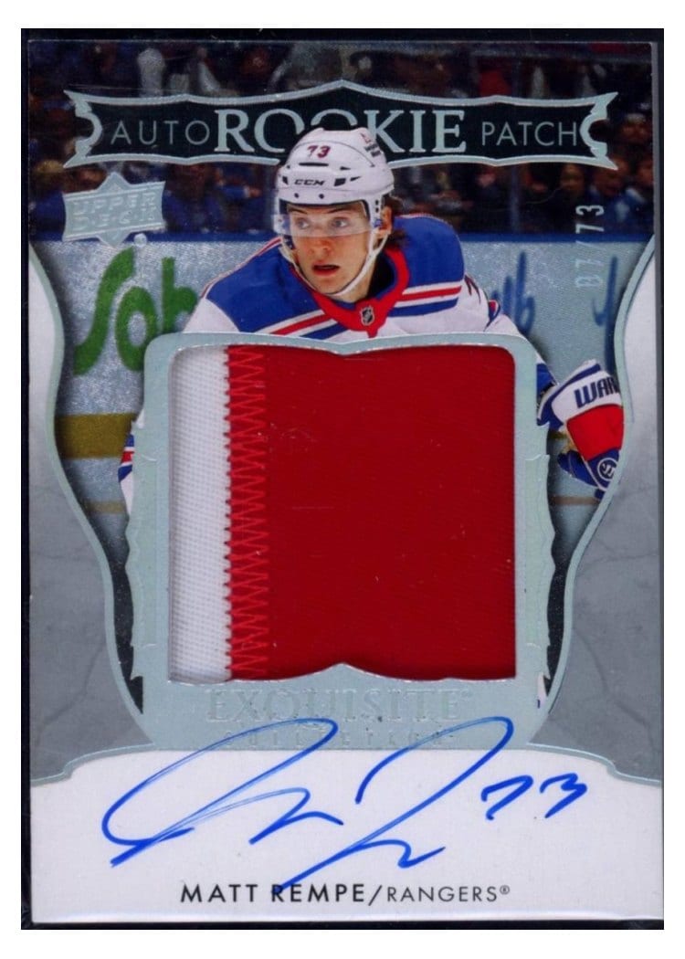 2024 Upper Deck The Cup Exquisite Collection Rookie Auto Patch Matt Rempe #EC-MR card
