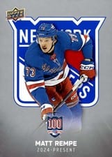 2025-26 Upper Deck New York Rangers Centennial Base Set Matt Rempe #100