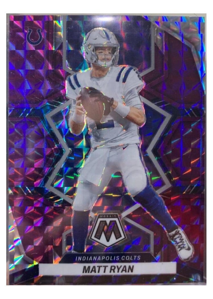 2022 Panini Mosaic Base Set Matt Ryan Purple #82 card