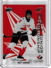 2024-25 Upper Deck Ice World Junior Championship Matt Savoie #WJC-16 card